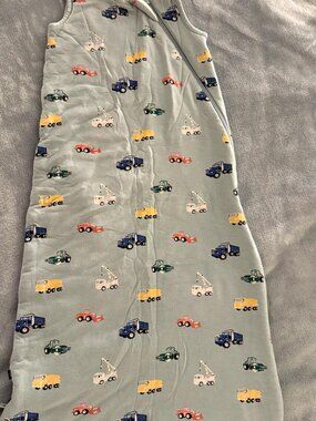 Kyte Baby Sleep Sack Medium 6-18 Months Blue Construction Trucks Bamboo